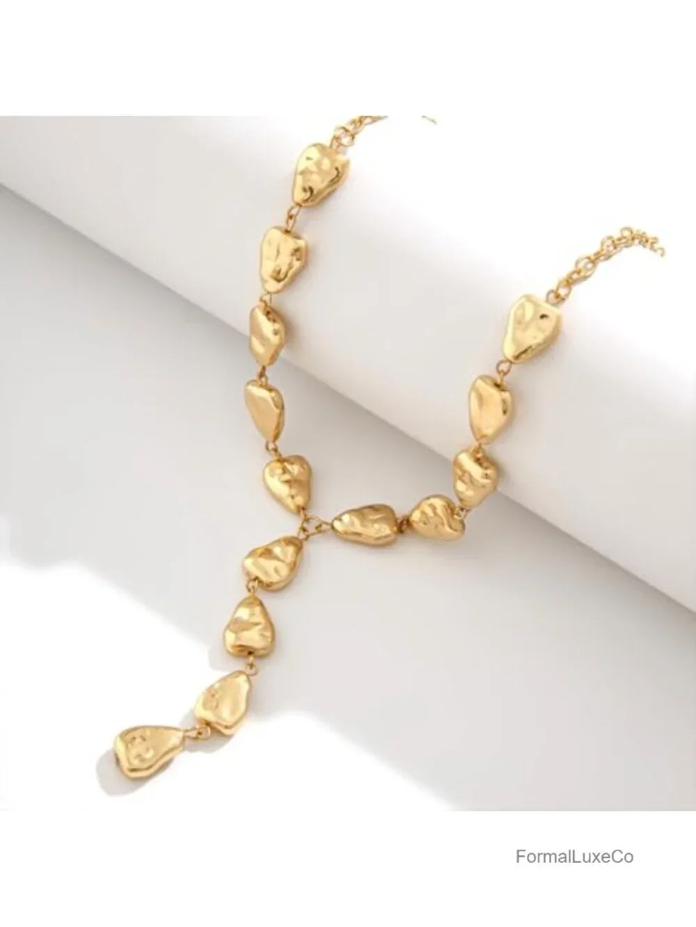 Vintage Baroque Y Necklace Geometric Teardrop Lariat Waterdrop Statement Jewelry